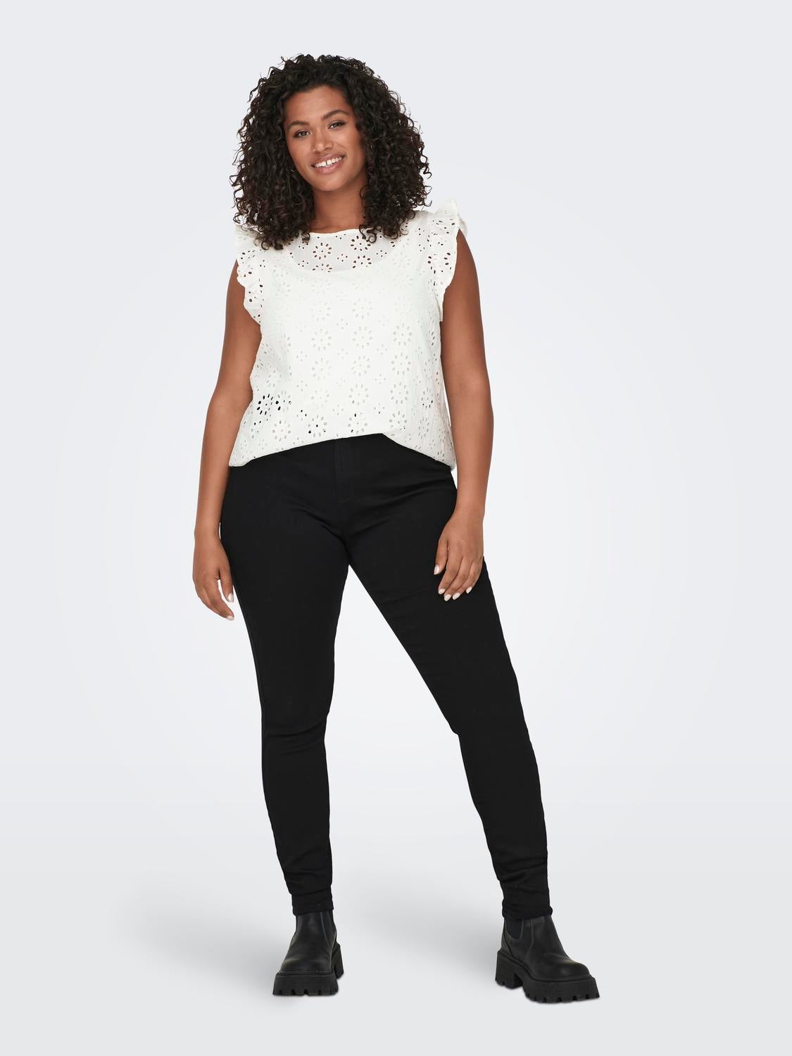 CARSTORM Hohe Taille Skinny Fit Jeans Black