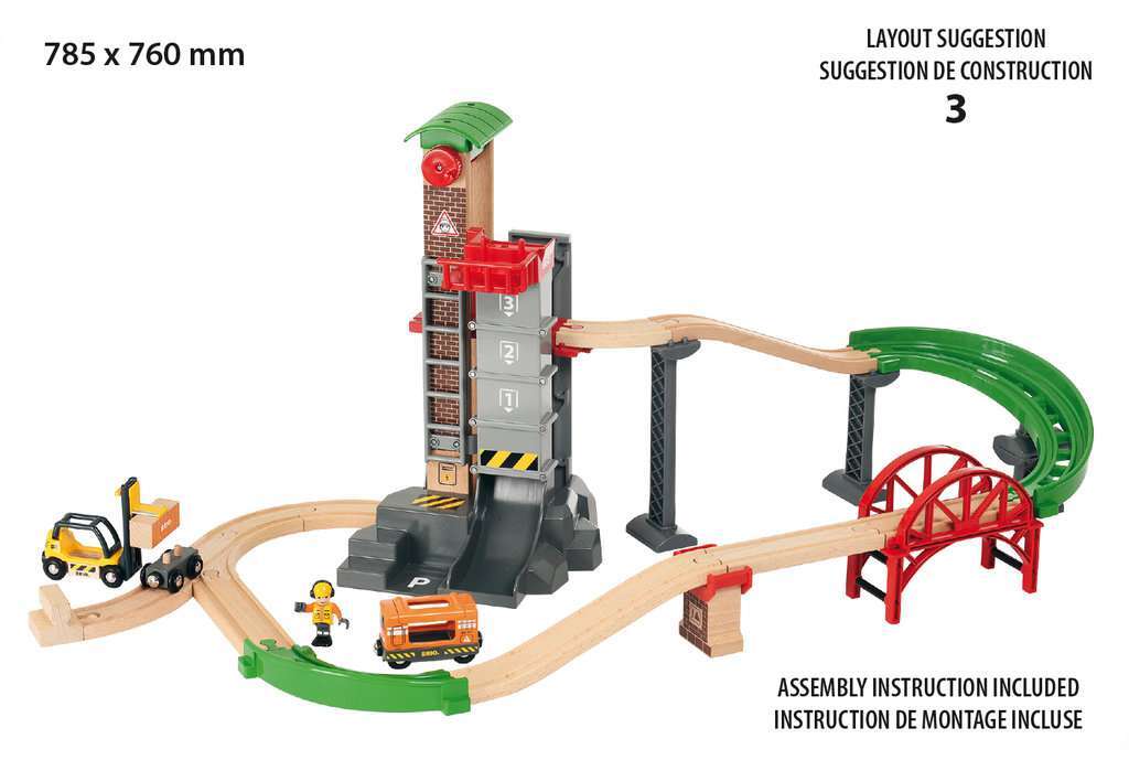 BRIO Spiel Großes Lagerhaus-Set mit Aufzug