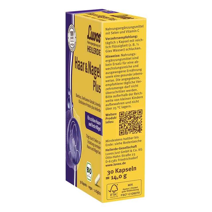 Luvos Heilerde Bio Haar & Nagel Plus Kapseln, 30 St