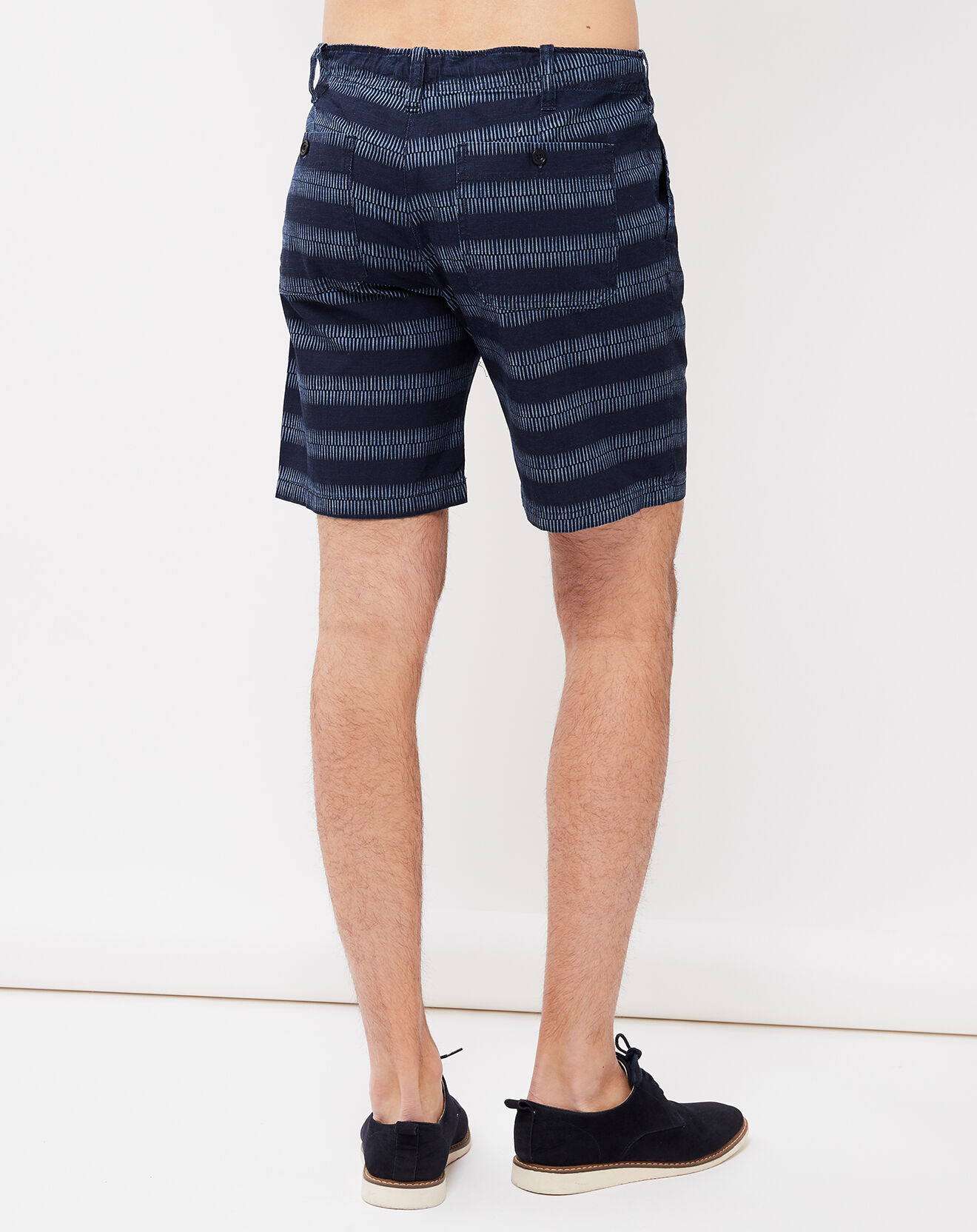 Hartford Short Berry à rayures indigo