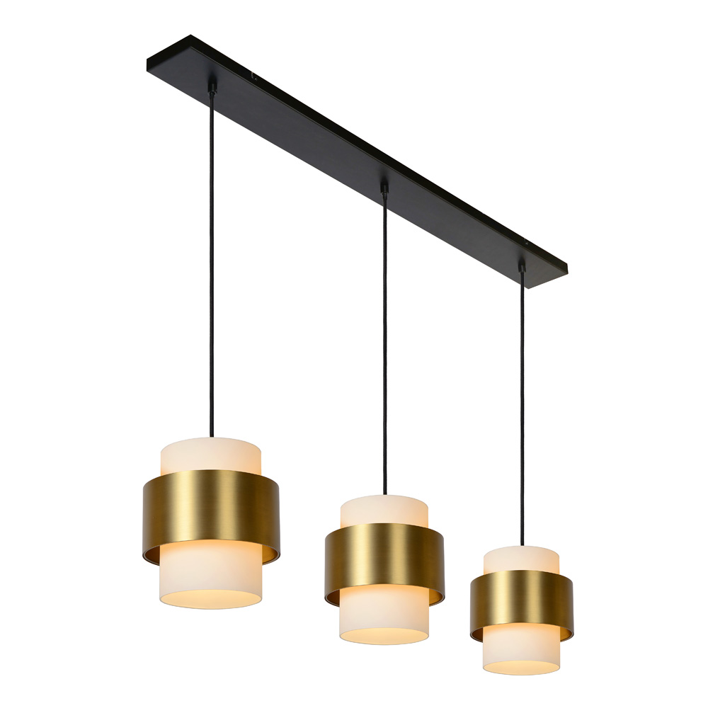 Lucide Firmin hanglamp 110cm 3x E27 goud mat