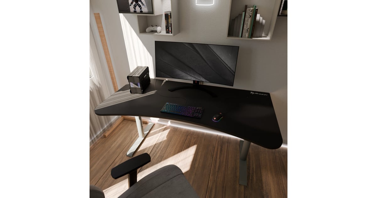 ArozziArena Gaming Desk - Frozen Grey  (Donkergrijs/zwart)