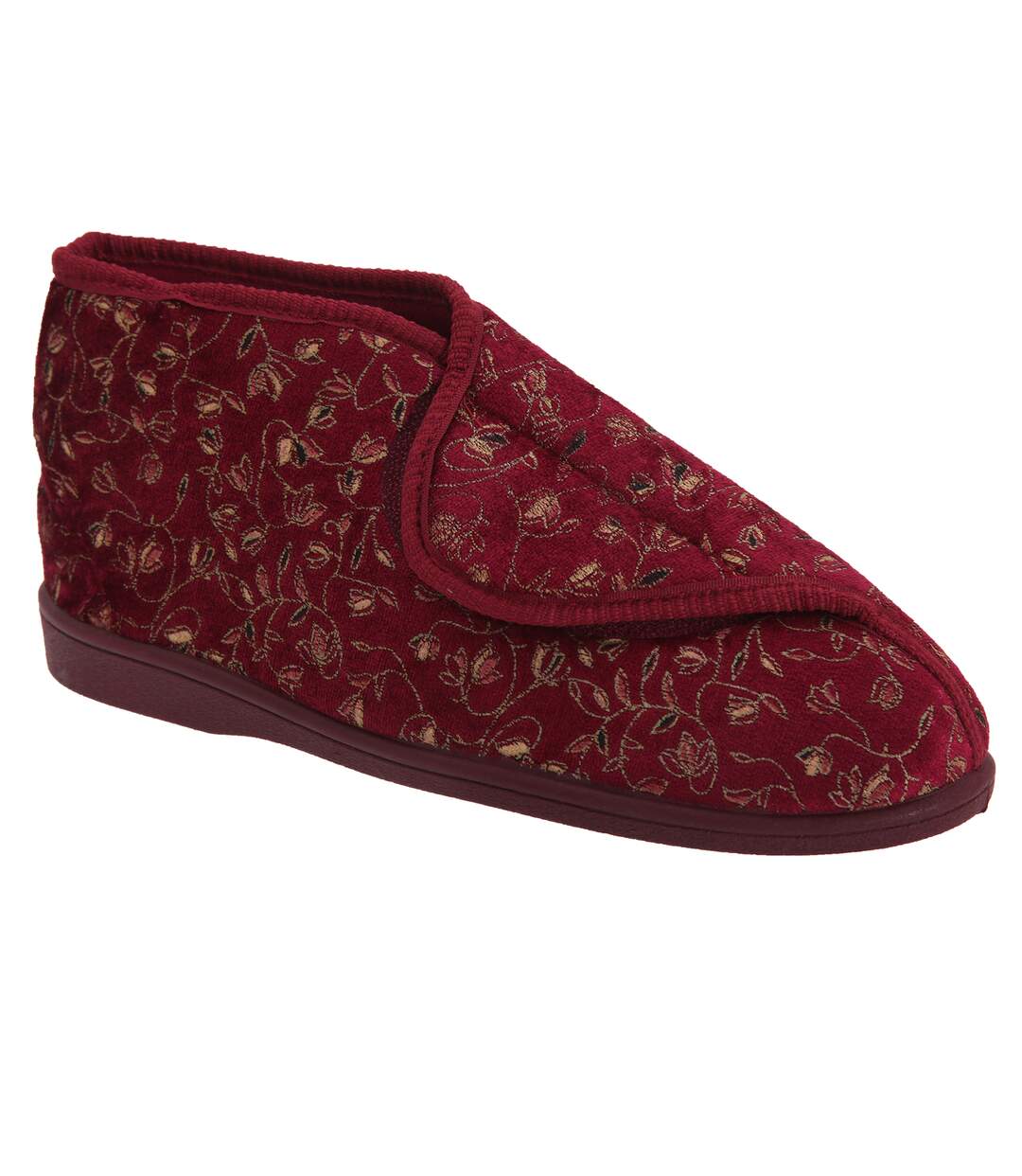Zedzzz Geraldine - Chaussons à fermeture scratch - Femme (Vin) - UTDF534