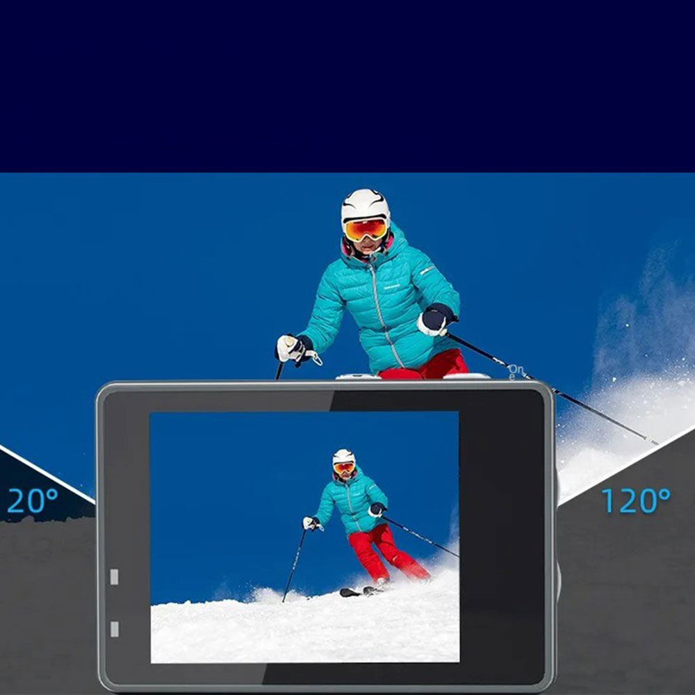 1080p Full HD Action Cam WiFi Kamera mit 120° Weitwinkel Linse und Dual Display (2.0