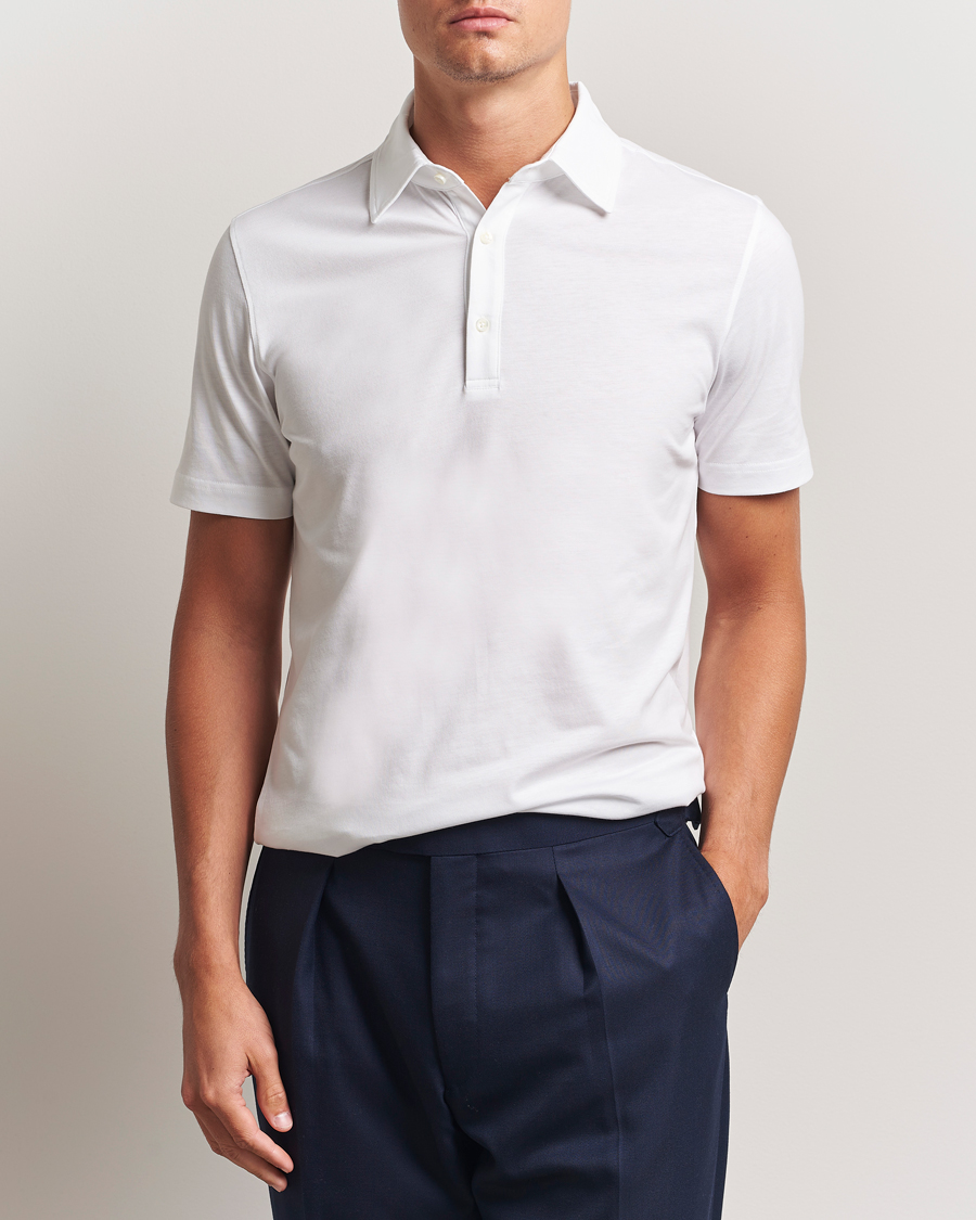 Stenströms Supima Cotton Polo Shirt White