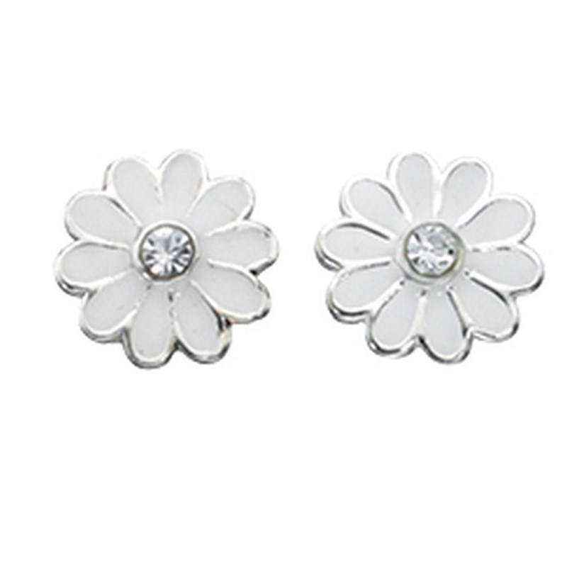 Boucle d'oreille fleur en argent 925/1000