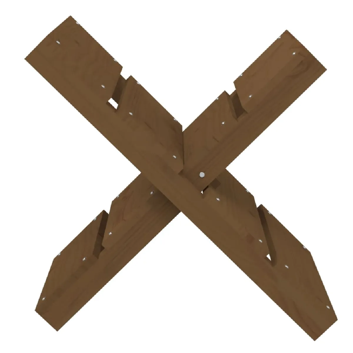 vidaXL Porte-bûches - Marron
