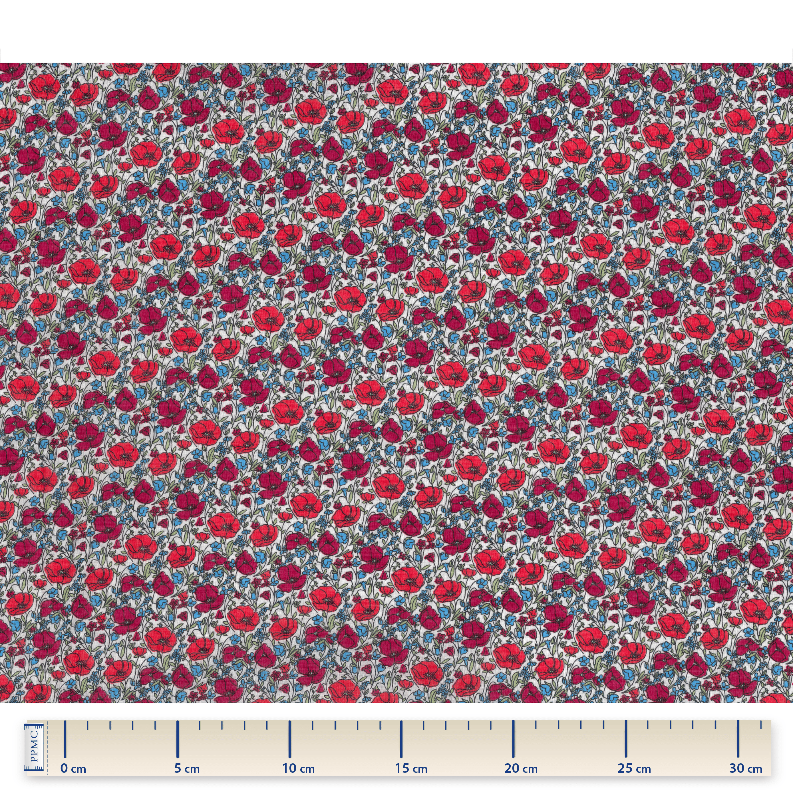 Tissu Coton Au Mètre Coquelicot