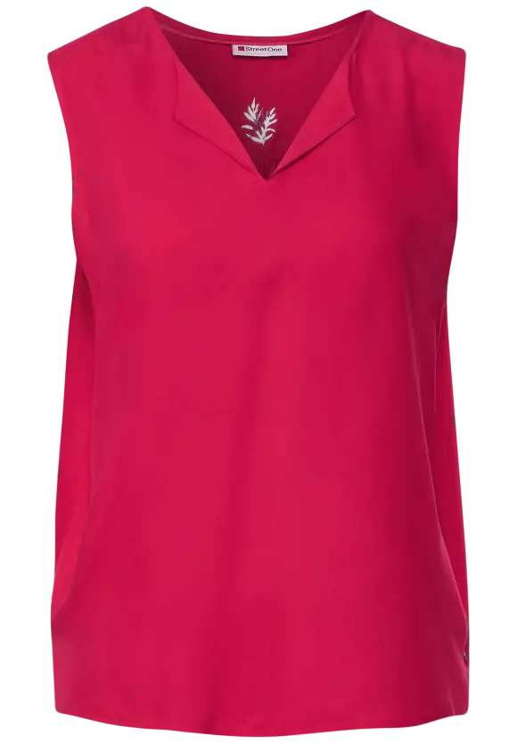 Blusentop in Viskose - intense berry