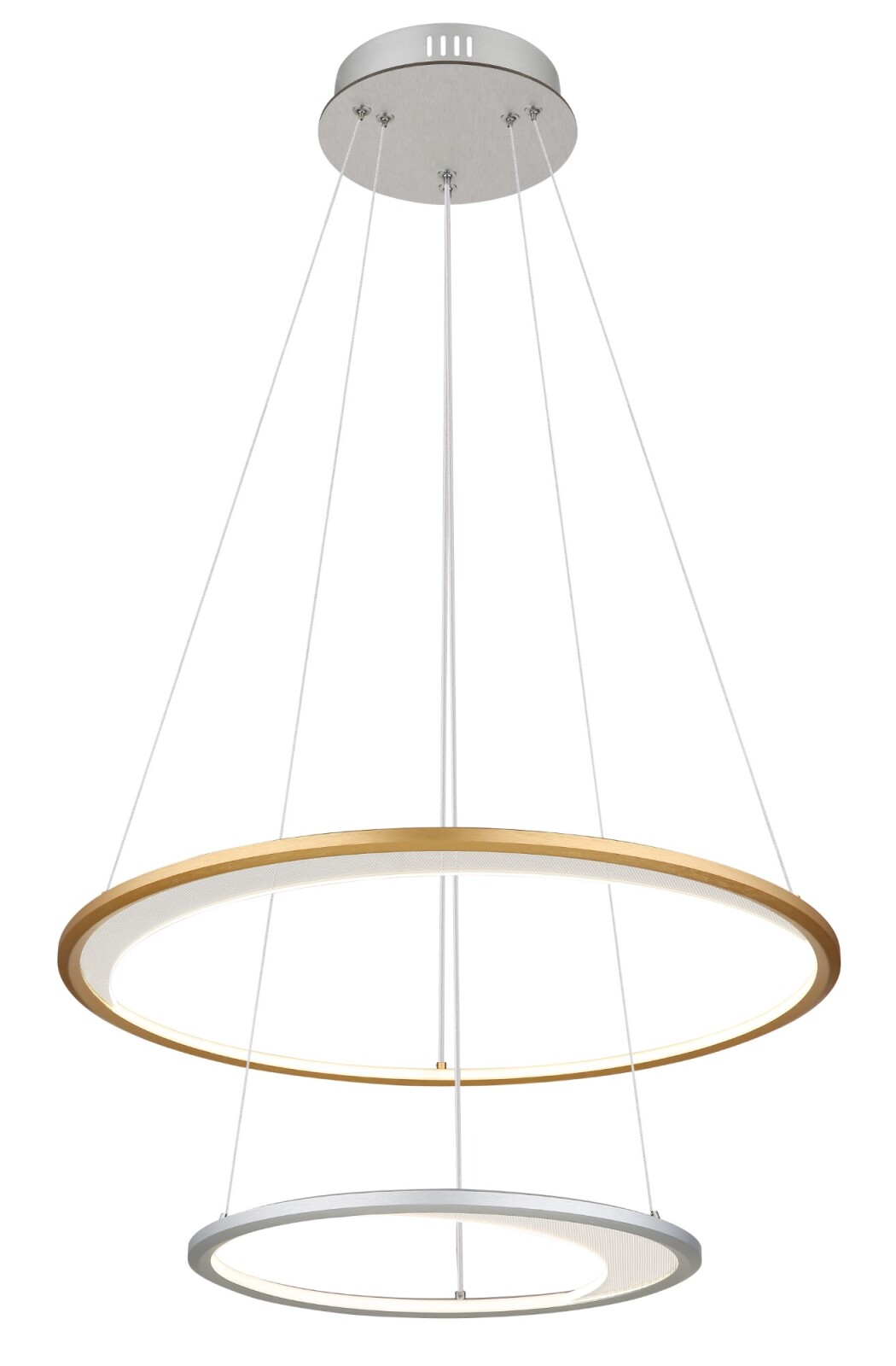 LED-Hängeleuchte - silber-gold - Ø 61,7 cm