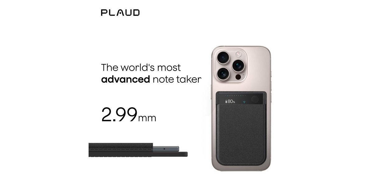 PlaudNote Pro dicteerapparaat  (Zwart, 64 GB, Bluetooth (BLE 5.4), Dual-band Wi-Fi (2.4GHz & 5GHz))