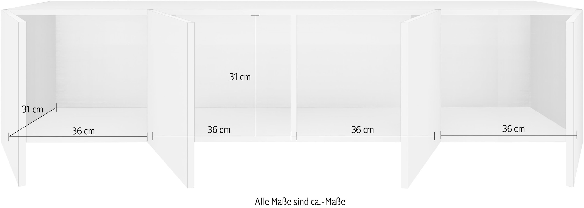 borchardt Möbel Lowboard »Vaasa« Breite 152 cm, nur hängend