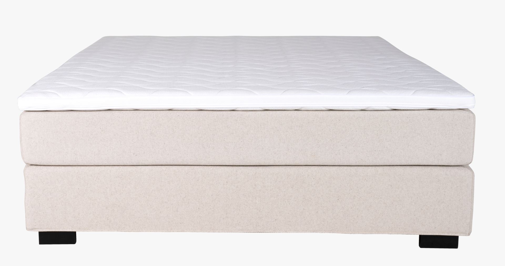 Kontinentalseng medium og fast komfort natur - 180x200 cm