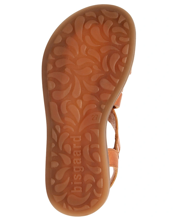 Leder-Sandalen CLEA in cognac