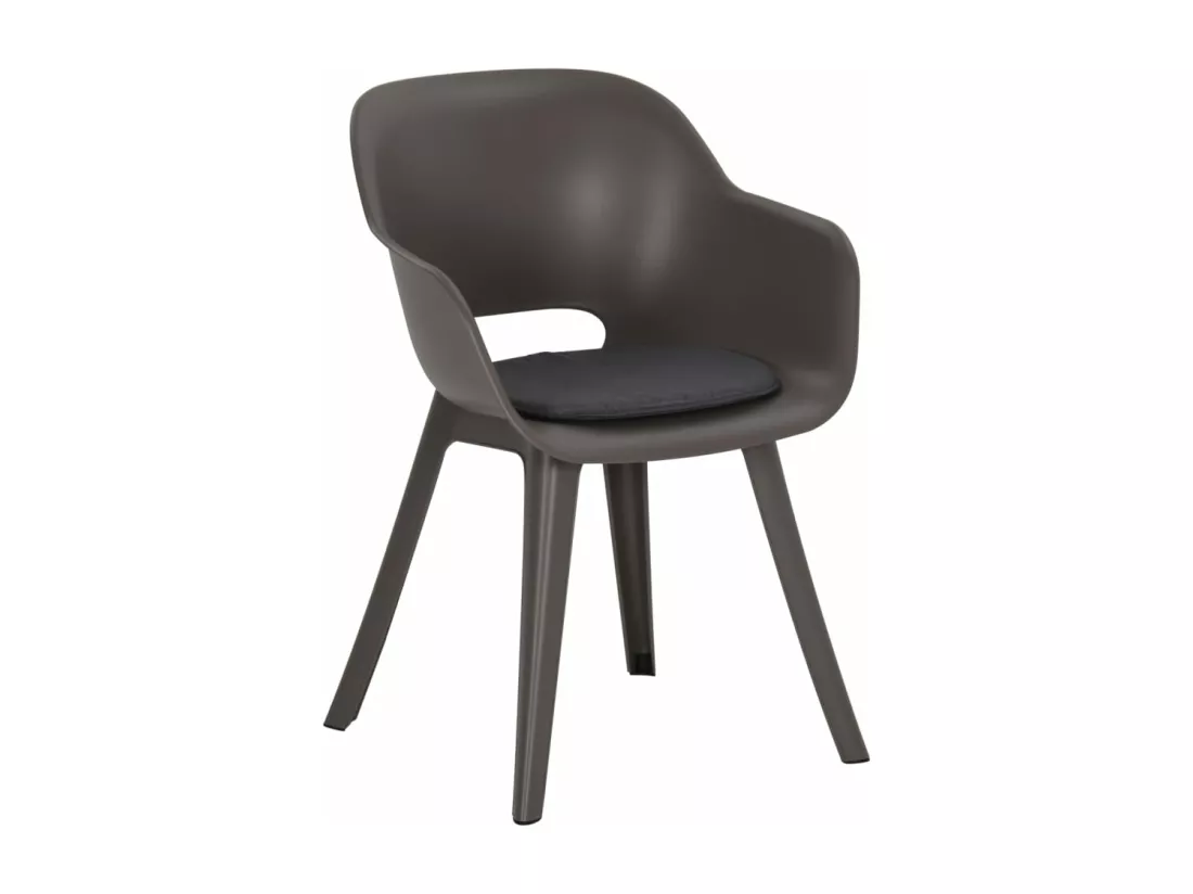 Coussins de siège Panama 2 pièces 39x36 cm Gris