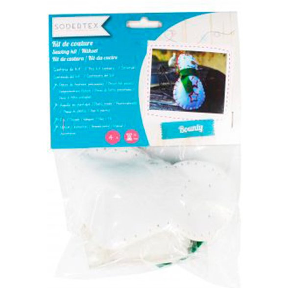 Kit feutrine sodertex bonhome de neige boonty a fabriquer 3 pieces 2mm 12x7 blanc