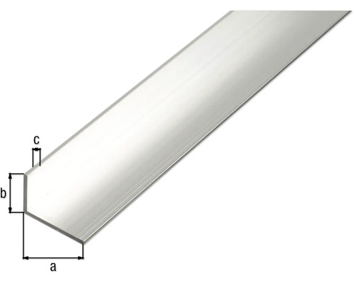 Hoekprofiel aluminium naturel 40x20x2 mm, 2,6 m