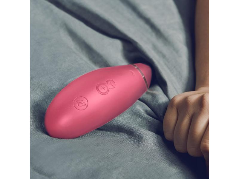Womanizer Vibrator Premium 2 raspberry Auflegevibrator mit Pleasure Air Stimulator für genussvolle Momente