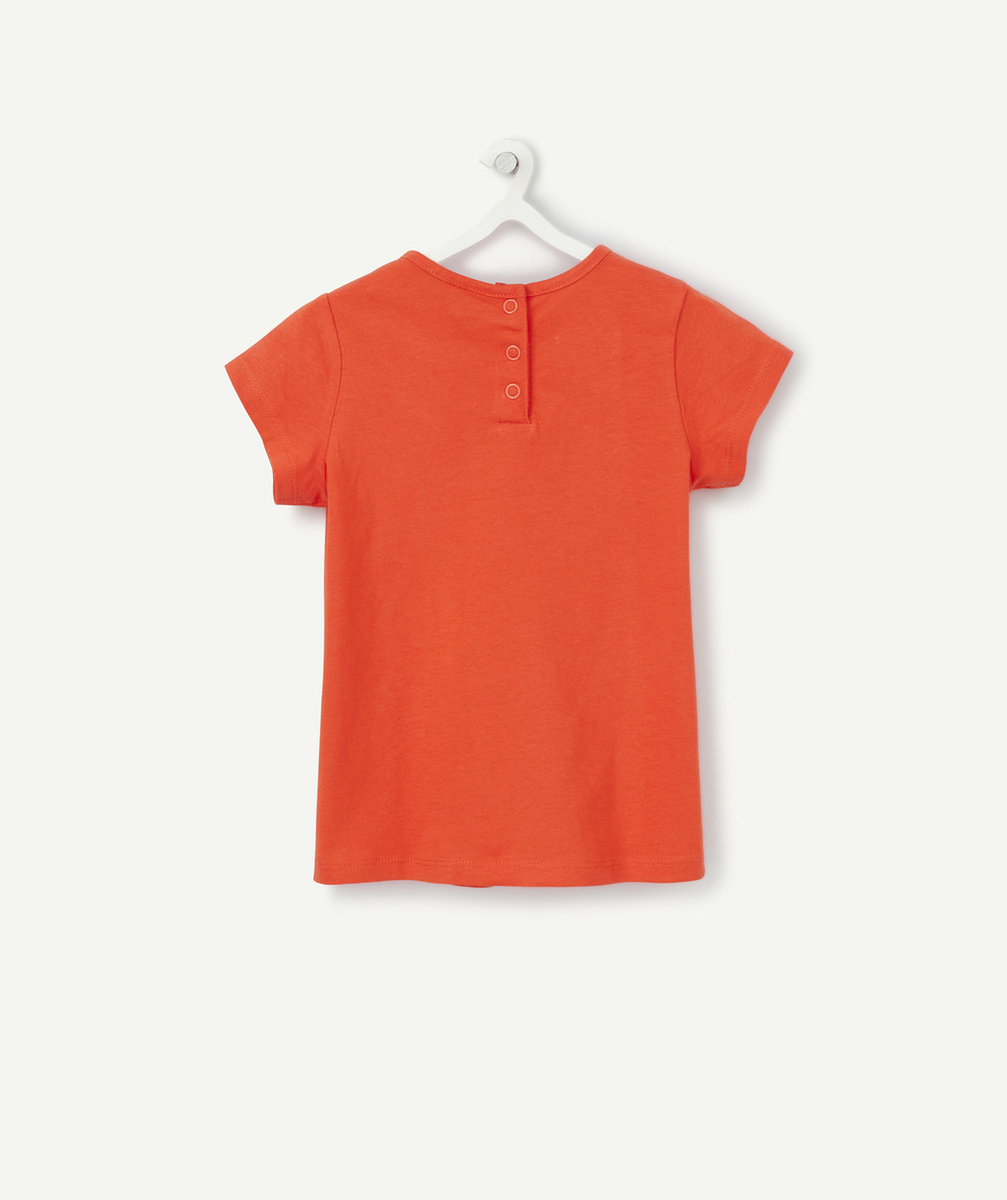 T-SHIRT BÉBÉ FILLE EN COTON BIO ROuGE