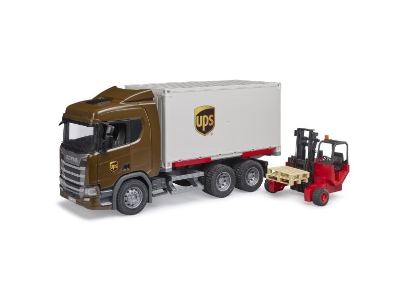 Bruder Spielwaren SCANIA Super UPS Logistics Truck Spielzeug-LKW
