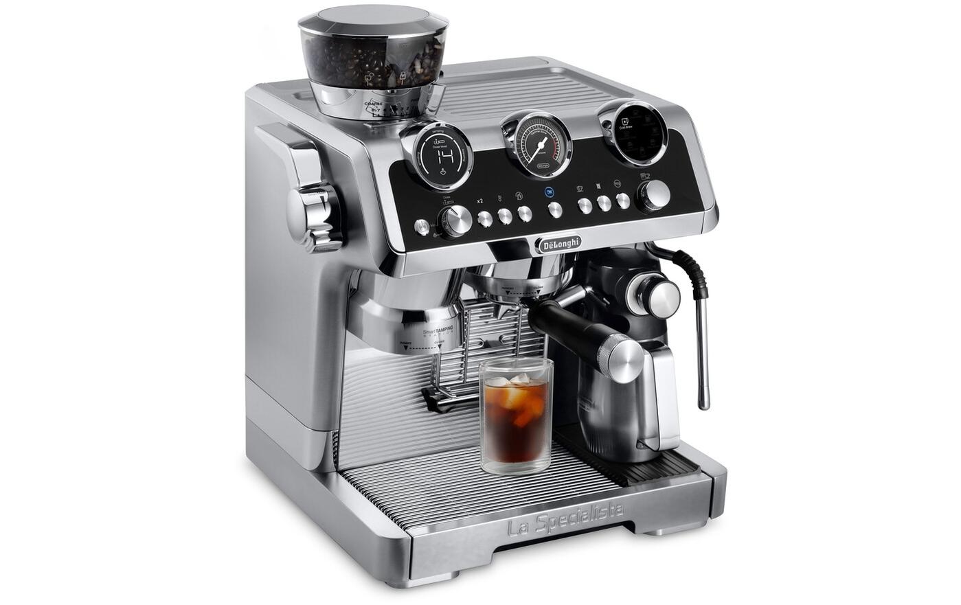 Siebträgermaschine La Specialista Maestro EC9865.M Silber<br>Espressomaschine mit Siebträger und integriertem Mahlwerk