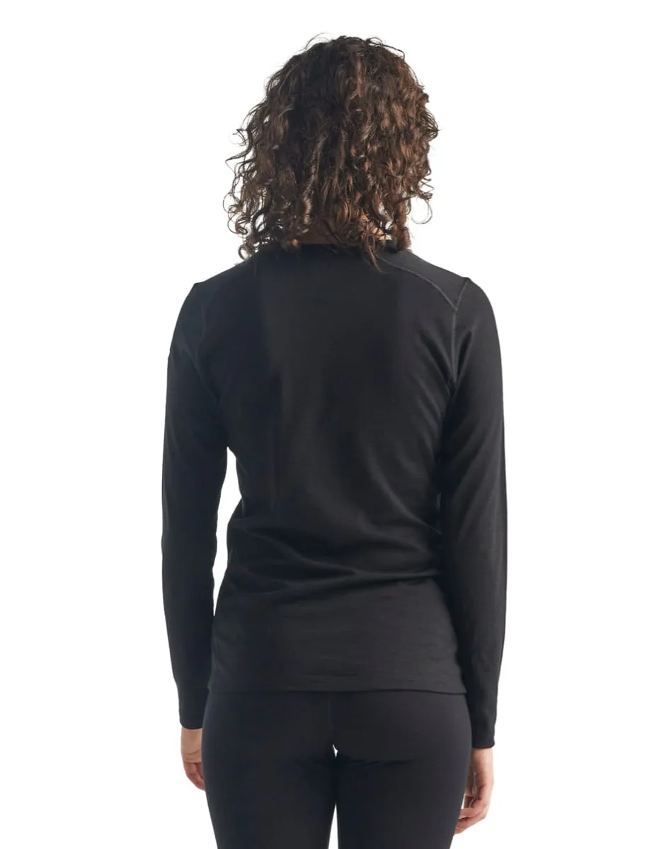 Icebreaker Women's 200 Oasis Long Sleeve Crewe Black