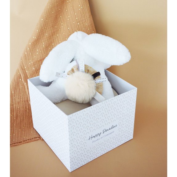 Doudou Happy Pantin Pompon naturel