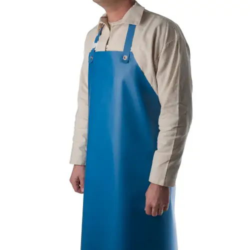 Tablier nitrile bleu Europrotex 90 x 115 cm avec attaches standards
