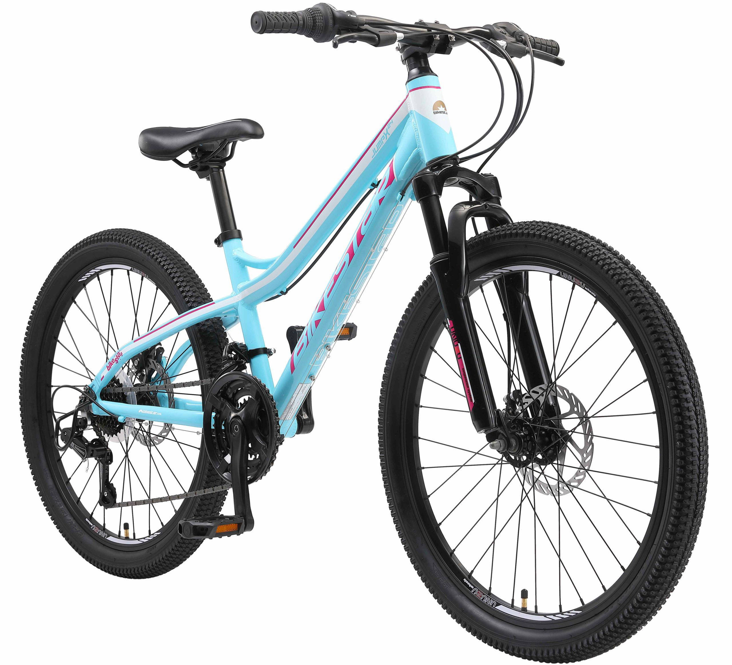 BikeStar hardtail MTB kinderfiets 24 inch turquoise /wit, 21 speed