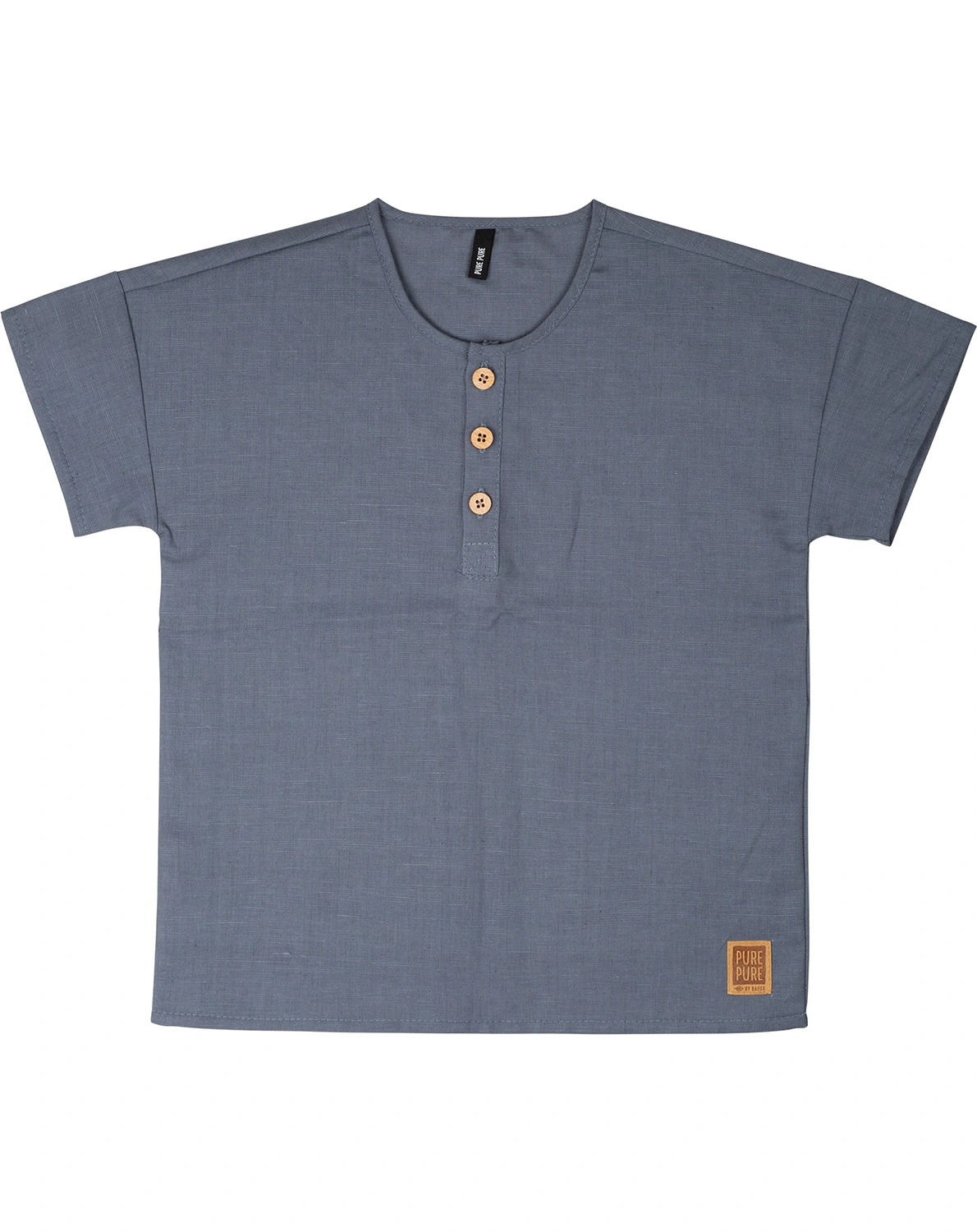 Hemd NATURE mit Leinen in jeansblau