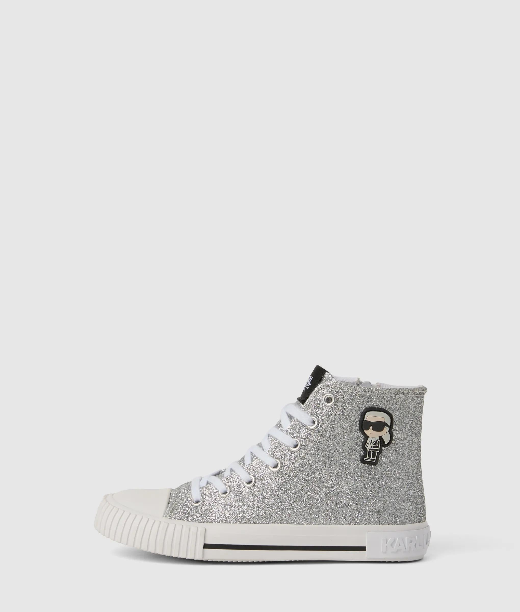 Meisjes Ikon hoge top glitter sneakers