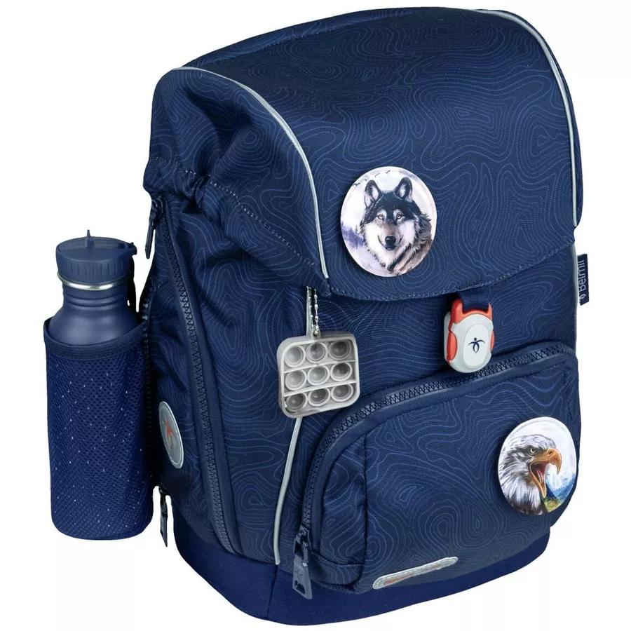 Belmil Schulranzen Premium Comfy Plus Set 5-teilig Topographic