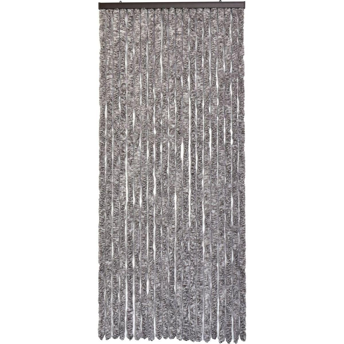 RIDEAU DE PORTE CHENILLE 90X210 CM BEIGE CHINE