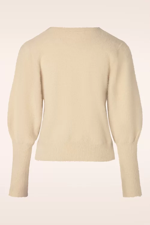 Banned Retro Luxe zachte trui in crème