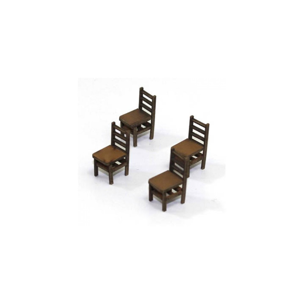 Chaises à Dossier à Barreaux B (x4)