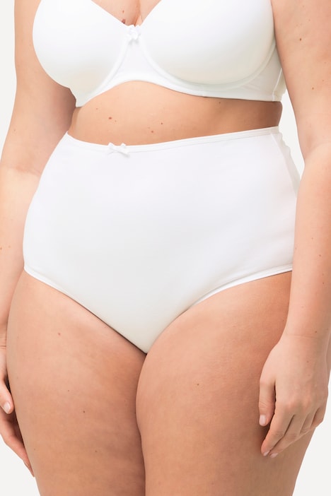 Maxislips, 5er-Pack, Ringel / einfarbig, High Waist