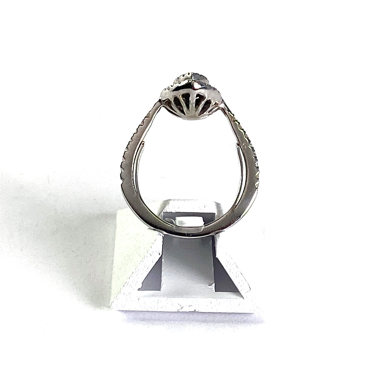 Bague d'occasion or 750 blanc diamants