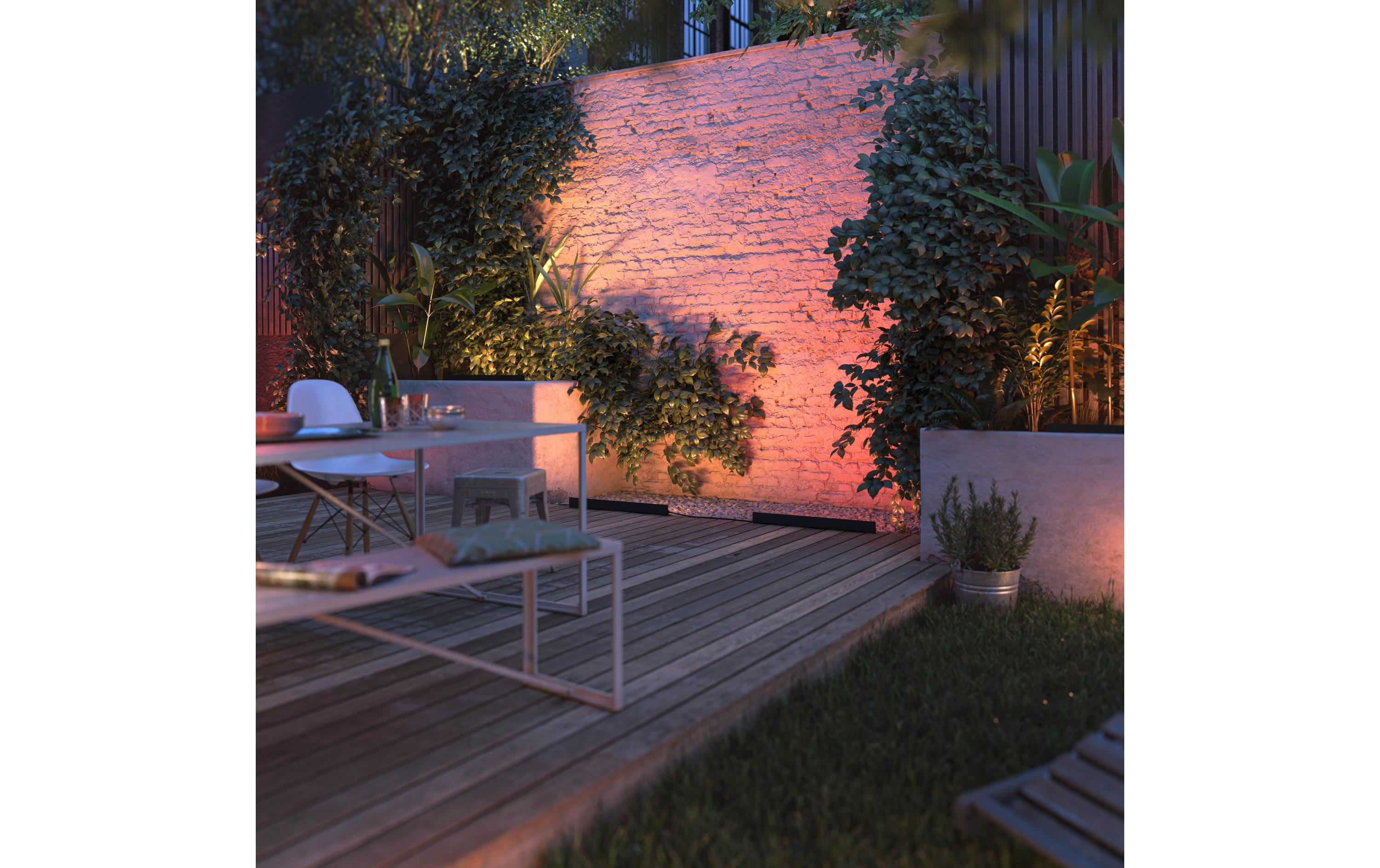 White & Color Ambiance Outdoor Amarant Schwarz Niedervolt<br>Hue White & Color Ambient Wandfluter, Erweiterung