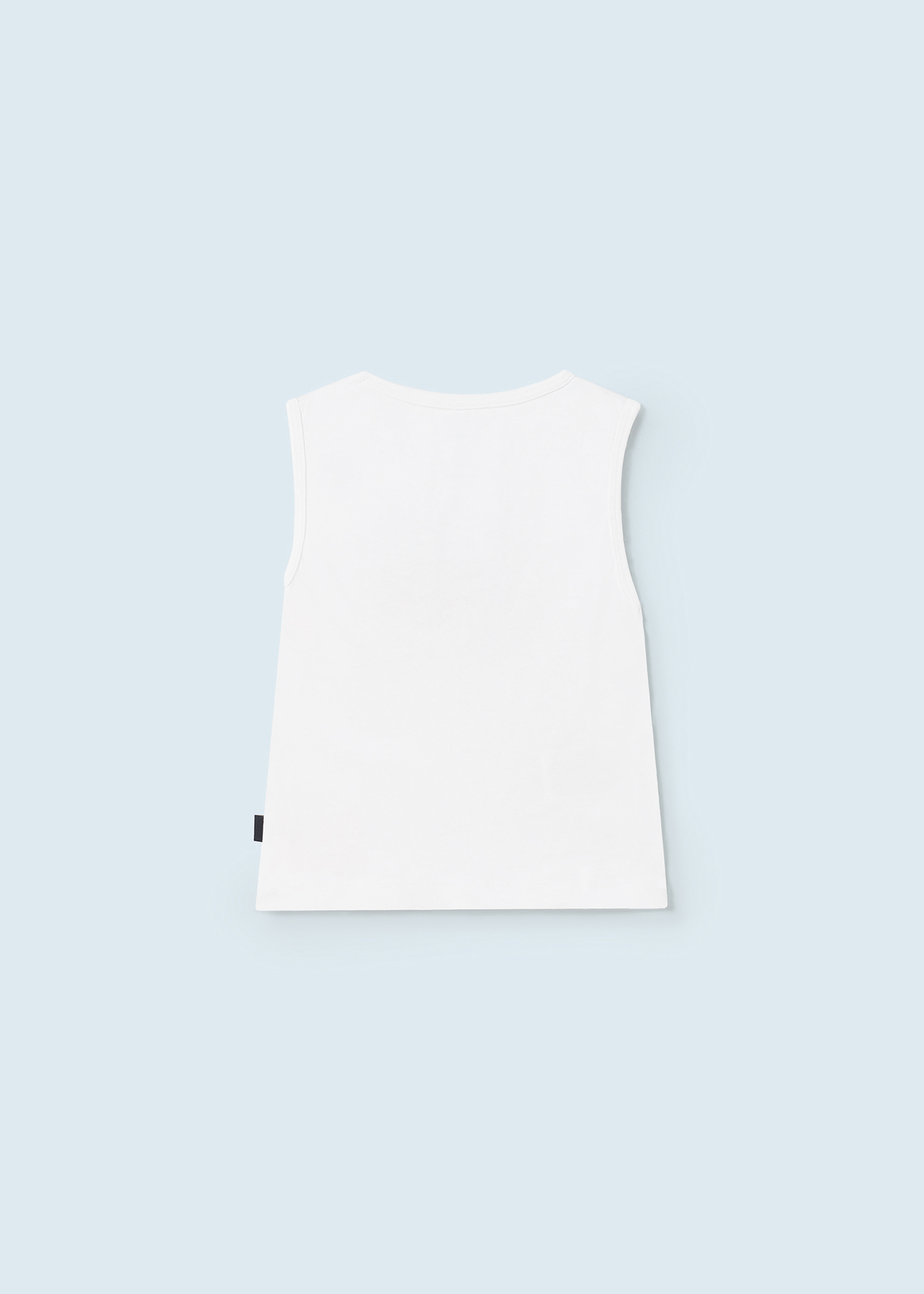 Camiseta regata de algodão sustentável para bebês