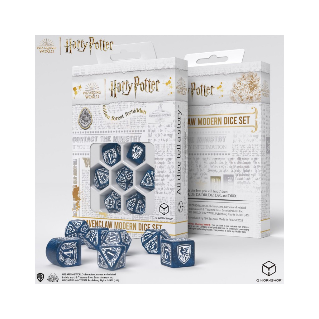 Set de dés Harry Potter - Serdaigle Bleu