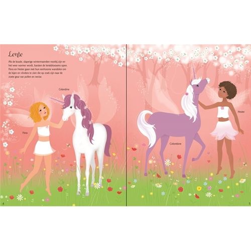 Uitgeverij usborne sticker- en aankleedboek - eenhoorns