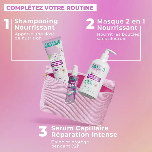 Kit Energie Fruit Coconut para Cabelos - Rotina de Nutrição para Cachos
