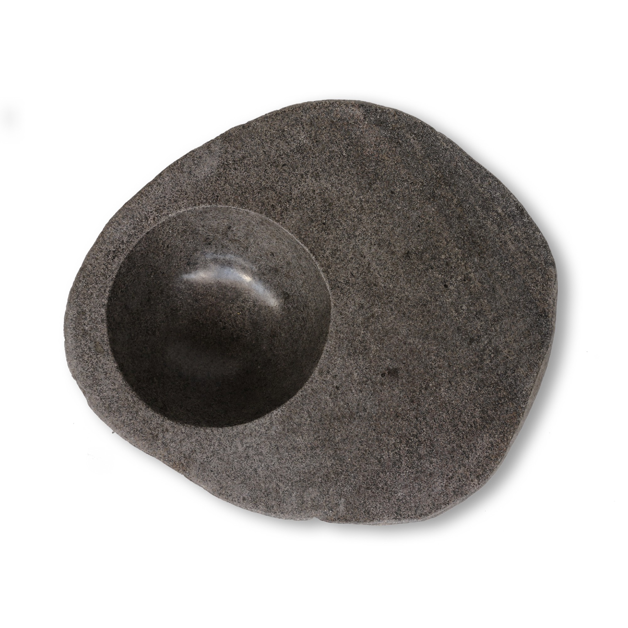 Natursteinschale, T ca. 35 cm, B ca. 35 cm, H 12 cm von fischer's lagerhaus