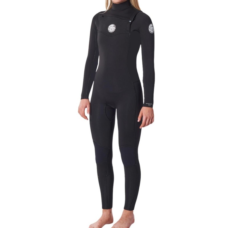 Combinaison Femme Rip Curl Dawn Patrol Perf  4/3mm FZ Black - The Corner Shop