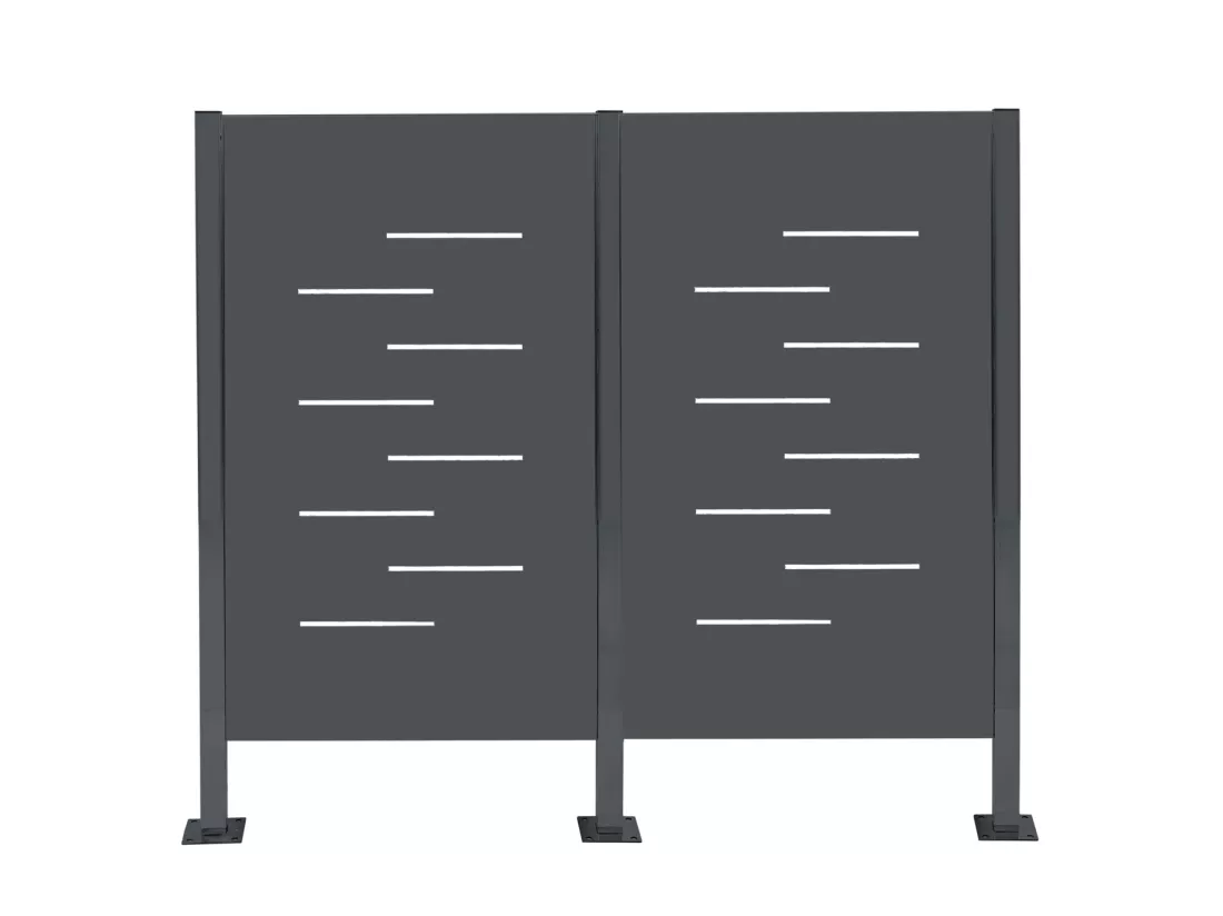 Clôture pour poubelles MCW-J55, anthracite