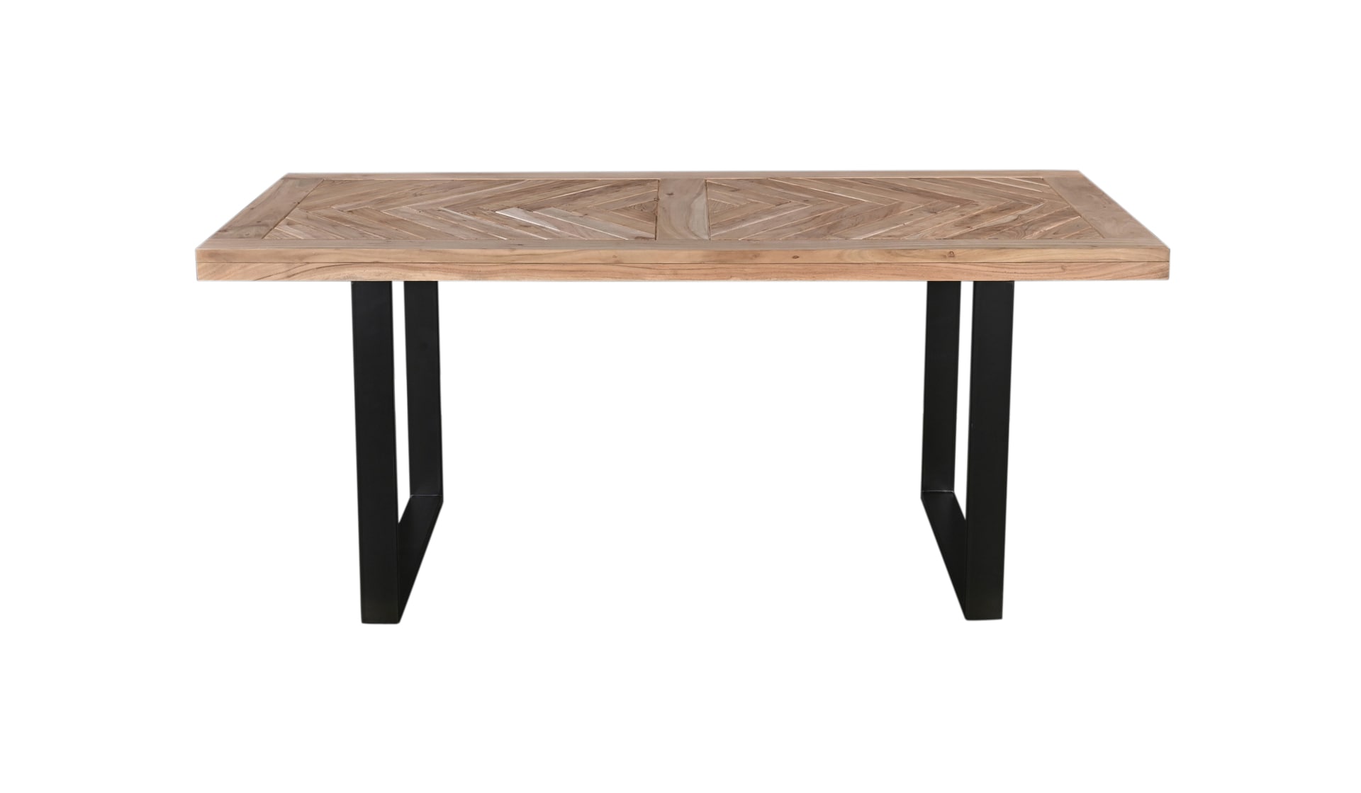Esstisch LUANDA 180 x 90 cm Massivholz Akazie natur/schwarz