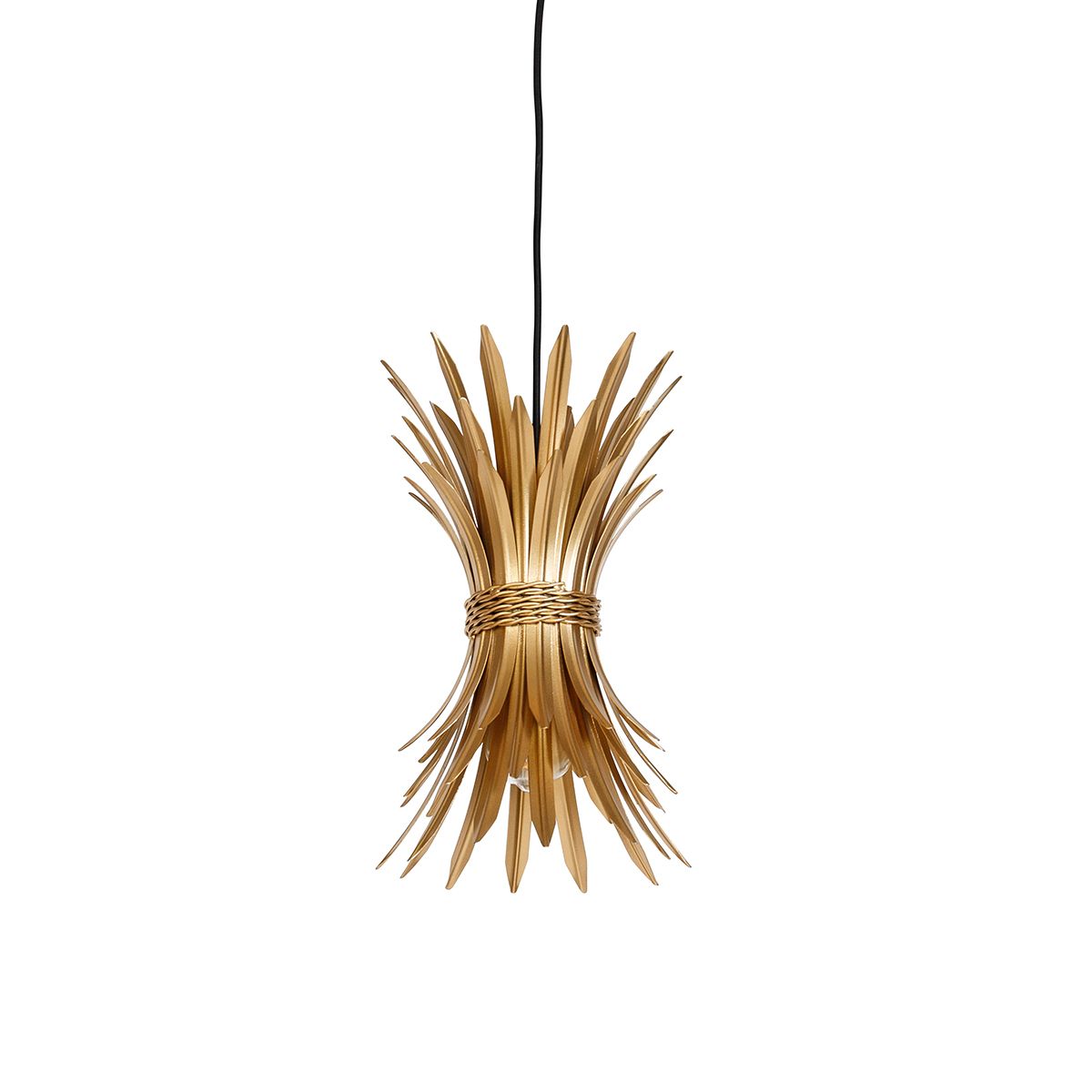Art Deco hanglamp goud met zwart - Wesley