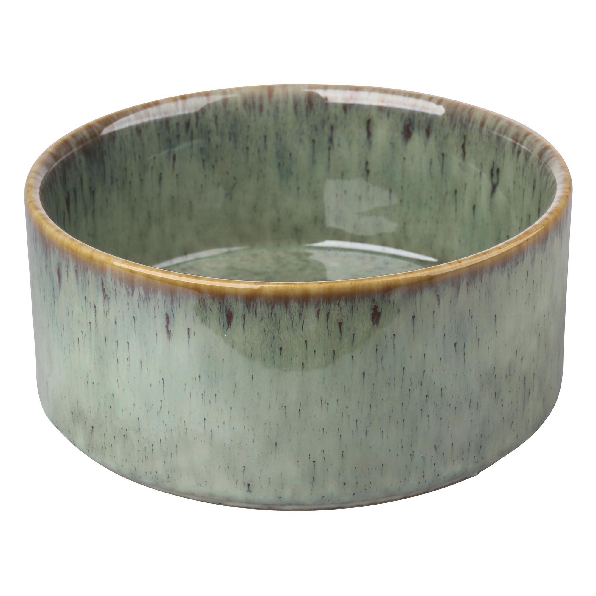 COUPELLE VERT PORCELAINE EMAIL REACTIF 16CM