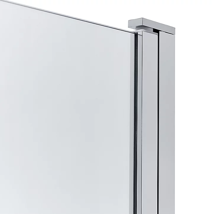 Pare-baignoire 1 volet verre transparent anticalcaire GoodHome Nubia H. 150 x l. 95 cm