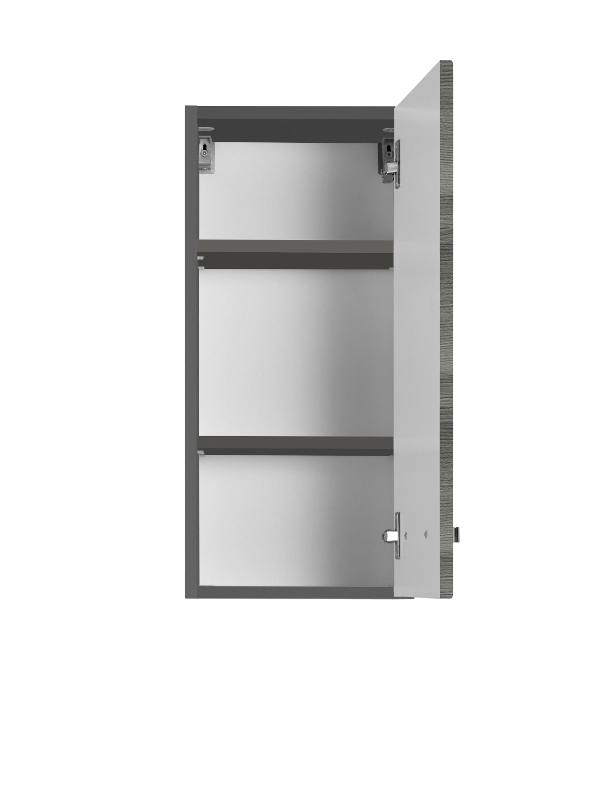 Hängeschrank BOLOGNA - Eiche rauchsilber - grafitgrau - 30 cm
